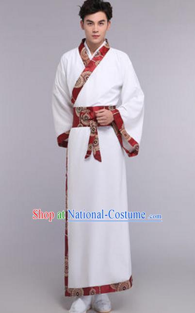 Traditional Chinese Ancient Scholar Costume Han Dynasty Nobility Childe Clothing for Men