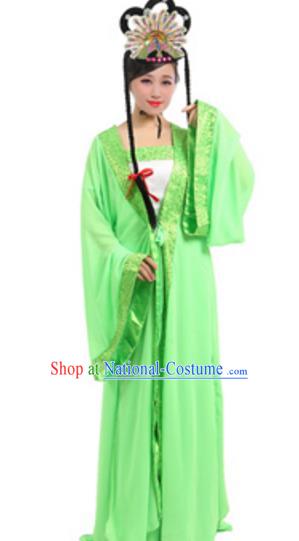 Traditional Chinese Ancient Fairy Costume Song Dynasty Madam Green Snake Historical Clothing and Headpiece Complete Set