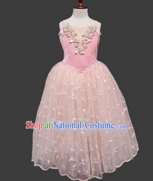 Top Grade Ballet Dance Costume Pink Dress Ballerina Dance Tu Tu Dancewear for Women