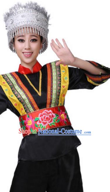 Traditional Chinese Yangge Fan Dance Folk Dance Ethnic Costume Classical Yangko Chorus Modern Dance Dress Halloween Clothing and Shoes