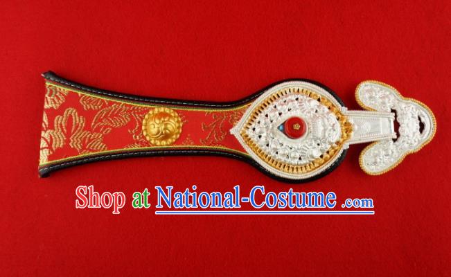 Traditional Chinese Zang Nationality Waist Accessories, China Tibetan Robe Waistband for Kids