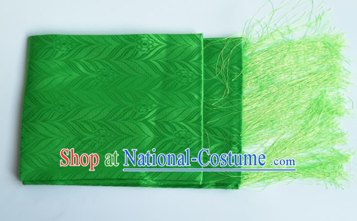 Traditional Chinese Zang Nationality Green Brocade Belts, China Tibetan Robe Waistband