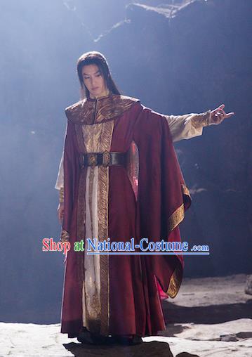 Chinese Ancient Swordsman Clothing Nobility Childe Knight Historical Costume for Men