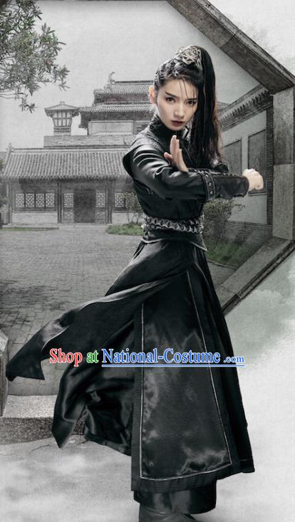 Chinese Ancient Female Swordsman Clothing Chivalrous Women Knight Historical Costume