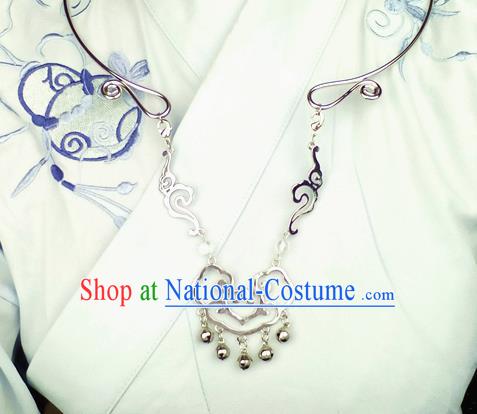 Chinese Traditional Ancient Longevity Lock Accessories Hanfu Bells Tassel Necklace for Women