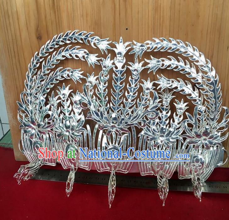 Chinese Traditional Ancient Queen Headwear Palace Phoenix Coronet Hairpins Hair Accessories for Women