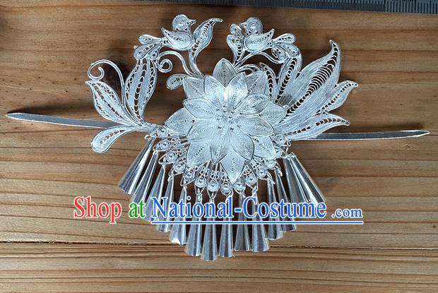 Chinese Traditional Ancient Princess Flower Tassel Hairdo Crown Hairpins Hair Accessories for Women