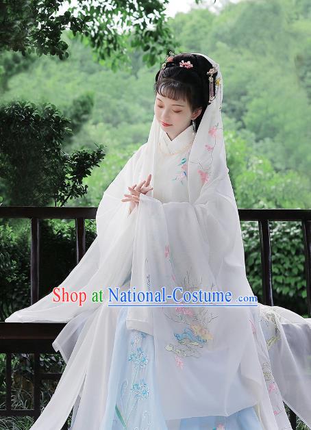 Chinese Ancient Palace Lady Hanfu Han Dynasty Imperial Concubine Queen Embroidered Historical Costumes