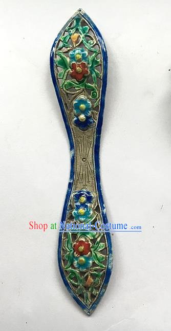 Chinese Traditional Ancient Blueing Anaglyph Hair Stick Hanfu Hairpins Hair Accessories for Women