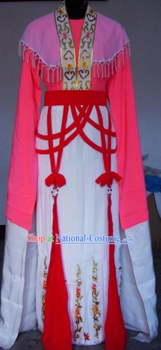 Chinese Traditional Beijing Opera Actress Pink Dress China Peking Opera Embroidered Costumes for Adults