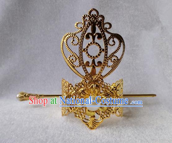 Chinese Traditional Ancient Prince White Bead Tuinga Hair Accessories Swordsman Hairpins for Men