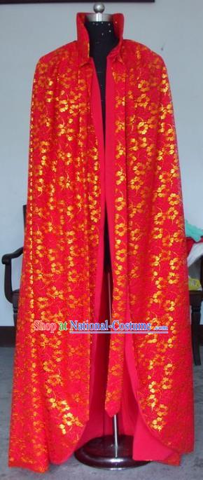 Chinese Traditional Beijing Opera Actress Red Cloak China Peking Opera Princess Costumes for Adults