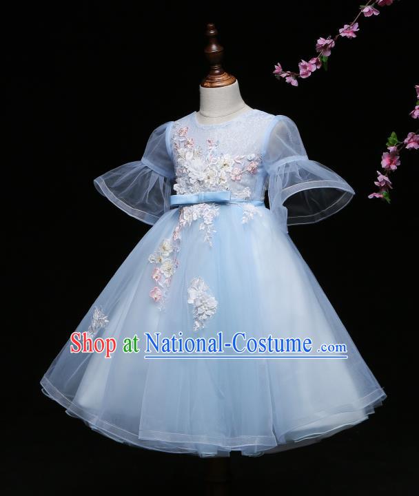 Top Grade Stage Performance Catwalks Costumes Children Halloween Cosplay Princess Full Dress Chorus Modern Fancywork Clothing