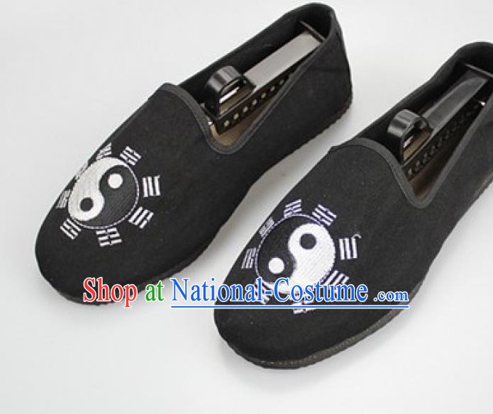 Chinese Traditional Martial Arts Shoes Taoist Shoes Tai Chi Black Shoes for Men