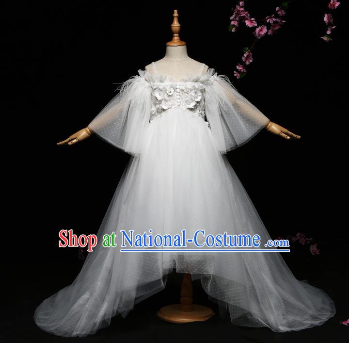 Top Grade Stage Performance Catwalks Costumes Children Halloween Cosplay Princess Full Dress Chorus Modern Fancywork Clothing