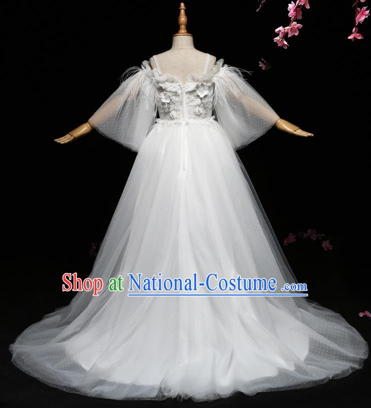 Top Grade Stage Performance Catwalks Costumes Children Halloween Cosplay Princess Full Dress Chorus Modern Fancywork Clothing