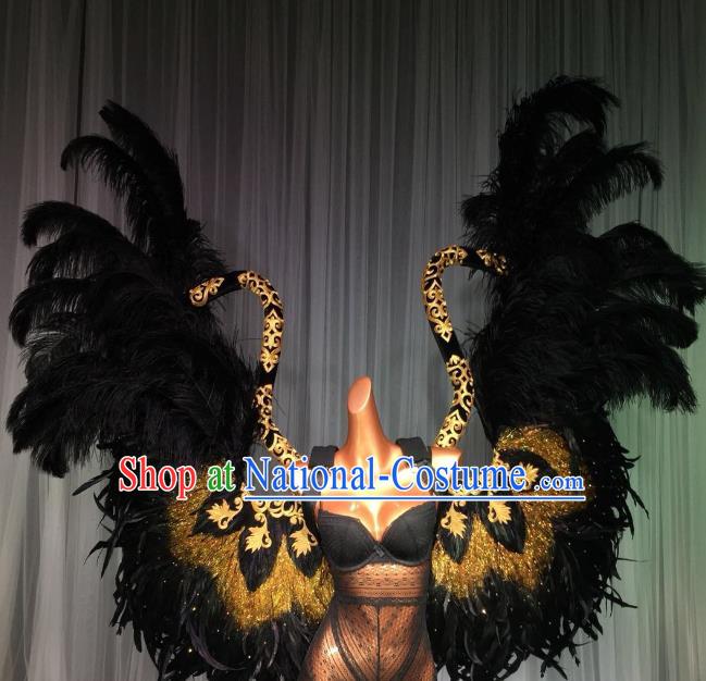 Top Grade Stage Performance Brazilian Carnival Feather Wings Miami Feathers Deluxe Wings for Women