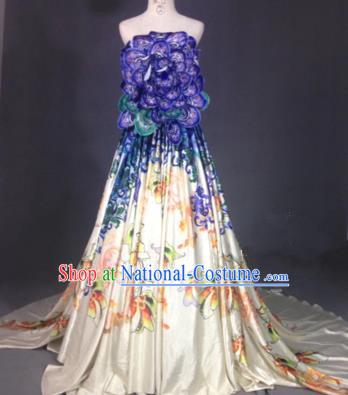 Top Grade Compere Stage Performance Costume Models Catwalks Customized Dress for Women