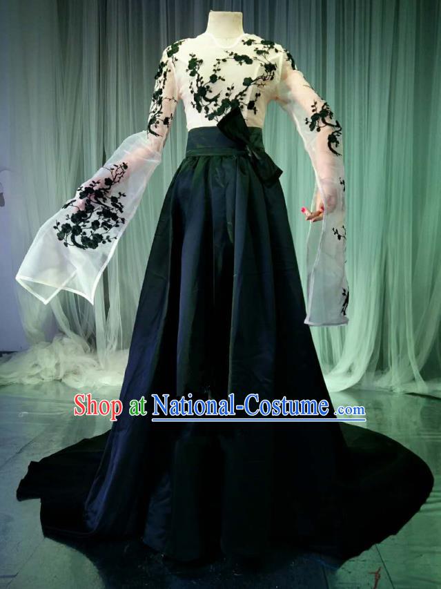 Top Grade Models Catwalks Costume Compere Stage Performance Trailing Full Dress for Women