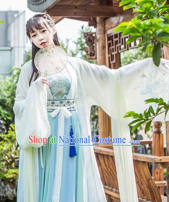 Chinese Ancient Palace Lady Hanfu Han Dynasty Imperial Concubine Queen Embroidered Historical Costumes