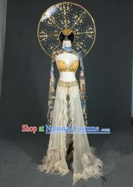 Top Grade Models Catwalks Costume and Prop Compere Stage Performance Full Dress for Women