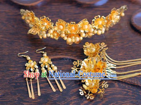 Chinese Traditional Hair Accessories Ancient Hanfu Butterfly Hair Comb Hairpin for Women