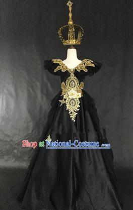 Top Grade Models Show Costume Cosplay Queen Palace Full Dress Stage Performance Compere Clothing for Women