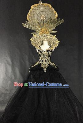 Top Grade Models Show Palace Costume Cosplay Queen Full Dress Stage Performance Compere Clothing for Women