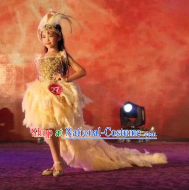 Top Grade Stage Performance Catwalks Costumes Children Halloween Cosplay Princess Full Dress Chorus Modern Fancywork Clothing