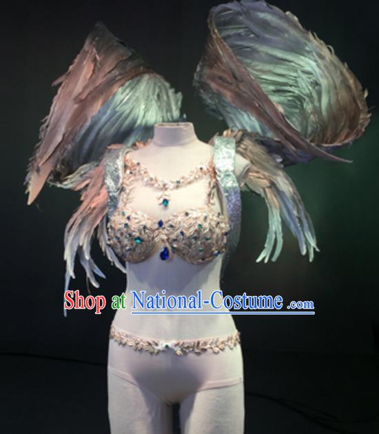 Top Grade Models Show Costume Stage Performance Bikini Dress and Wing for Women