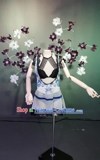 Top Grade Models Show Costume Stage Performance Bikini Dress and Flowers Wings for Women