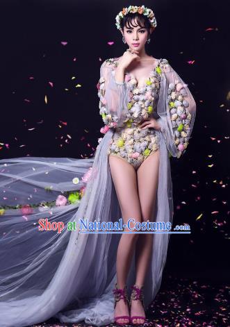 Top Grade Models Show Costume Stage Performance Catwalks Flowers Fairy Clothing for Women