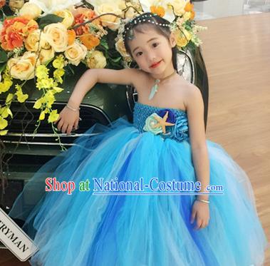 Top Grade Stage Performance Catwalks Costumes Children Halloween Cosplay Princess Full Dress Chorus Modern Fancywork Clothing