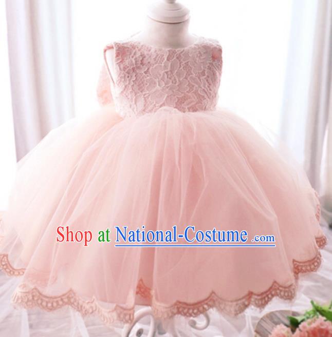 Children Modern Dance Lace Dress Stage Performance Catwalks Compere Costume for Kids