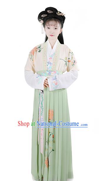 Ancient Chinese Traditional Ming Dynasty Princess Embroidered Costumes Complete Set for Women