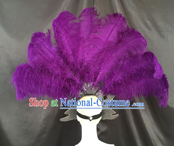 Top Grade Stage Performance Brazilian Carnival Feather Wings Miami Feathers Deluxe Wings Headwear Mask for Women