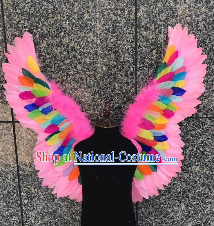 Top Grade Samba Dance Props Brazilian Carnival Catwalks Colorful Feather Wings for Kids