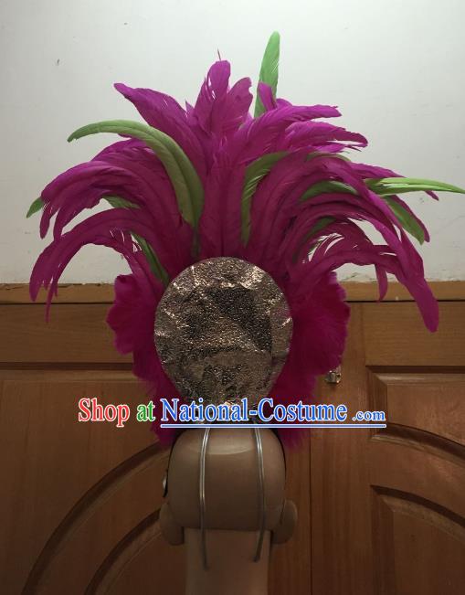 Top Grade Stage Performance Brazilian Carnival Feather Wings Miami Feathers Deluxe Wings Headwear Mask for Women