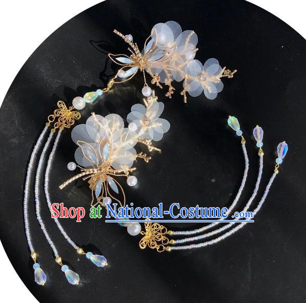 Chinese Traditional Hair Accessories Butterfly Tassel Hair Stick Ancient Hairpins for Women