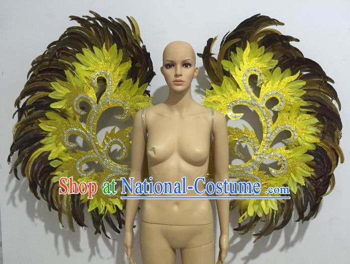 Brazilian Rio Carnival Samba Dance Props Catwalks Feather Wings for Adults