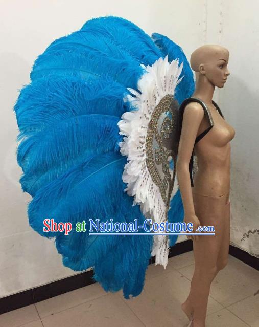 Top Grade Stage Performance Brazilian Carnival Feather Wings Miami Feathers Deluxe Wings Headwear Mask for Women