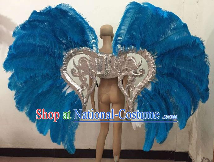 Top Grade Stage Performance Brazilian Carnival Feather Wings Miami Feathers Deluxe Wings Headwear Mask for Women