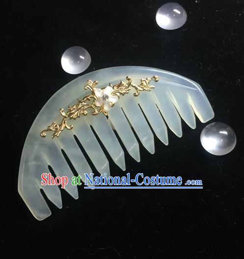 Chinese Traditional Hair Accessories Ancient Hanfu Jade Hair Comb Hairpins for Women