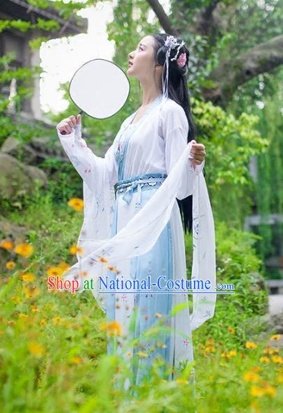 Chinese Ancient Palace Lady Hanfu Han Dynasty Imperial Concubine Queen Embroidered Historical Costumes