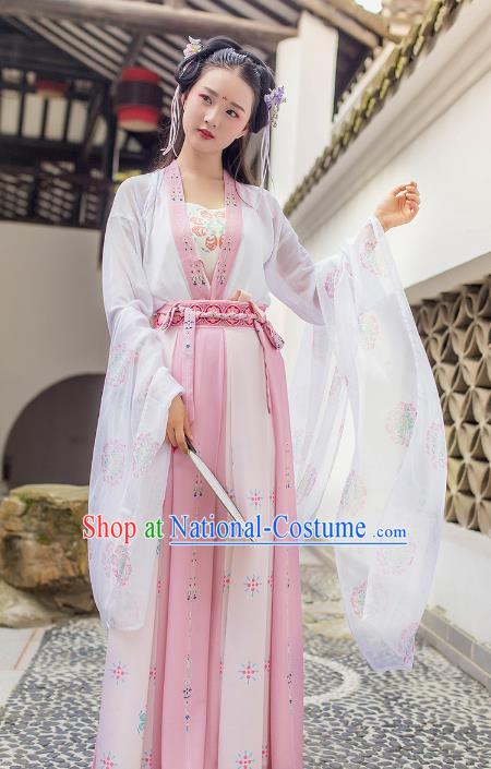 Traditional Chinese Ancient Palace Lady Hanfu Dress Song Dynasty Princess Costumes for Women