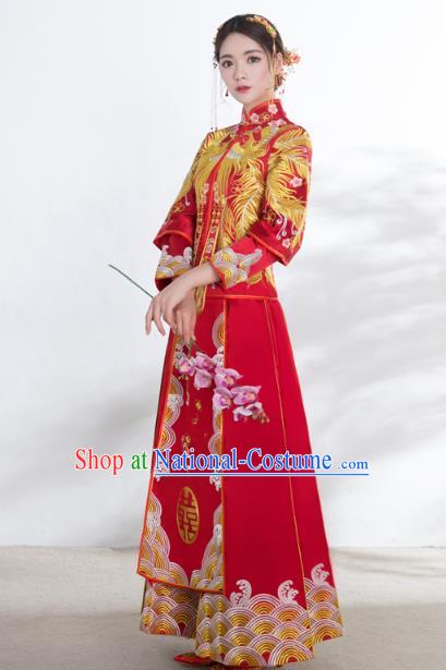 Traditional Chinese Wedding Costumes Traditional Xiuhe Suits Ancient Chinese bridal Full Dress