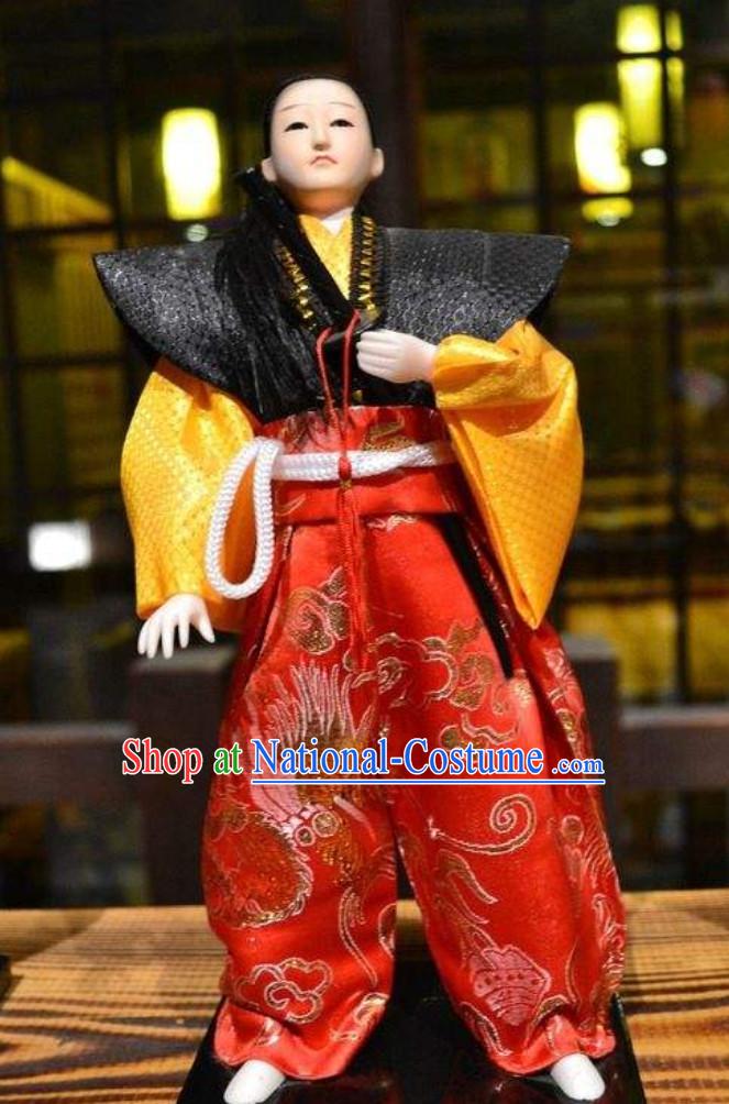 Japanese Classical Broad Shoulders Authentic Samurai Outfit Clothing Complete Set for Men