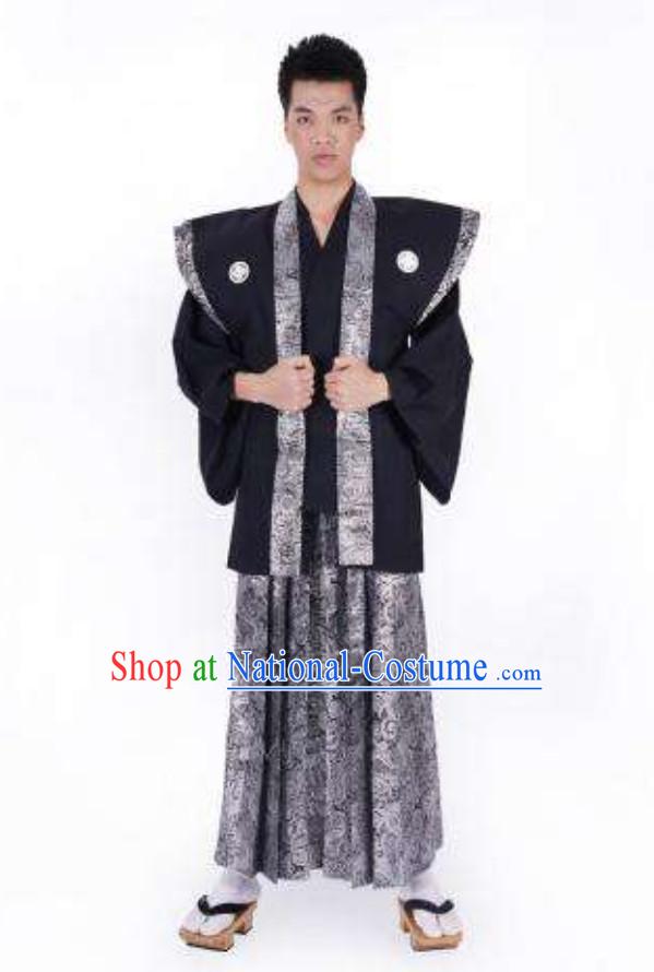 Broad Shoulders Japanese Authentic Samurai Outfit Clothing Complete Set for Men