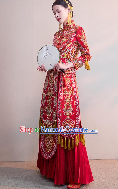 Traditional Chinese Wedding Costumes Traditional Xiuhe Suits Ancient Chinese bridal Full Dress