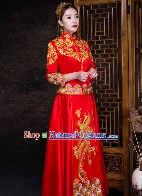 Traditional Chinese Wedding Costumes Traditional Xiuhe Suits Ancient Chinese bridal Full Dress